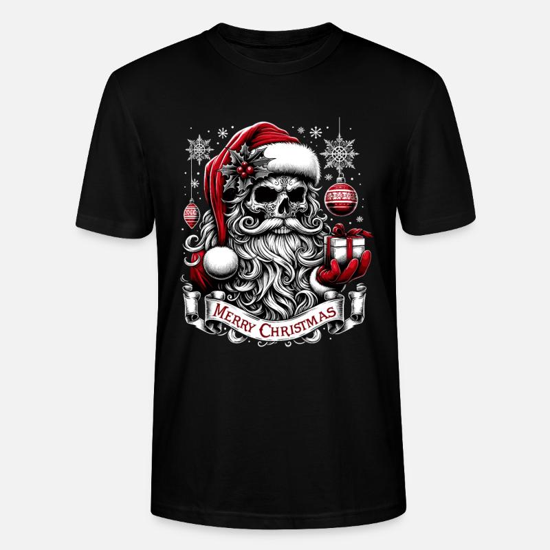 Joyeux Noël Pyjama Goth Gold - T-shirt bio CRAFTER Stanley Stella Unisexe - noir