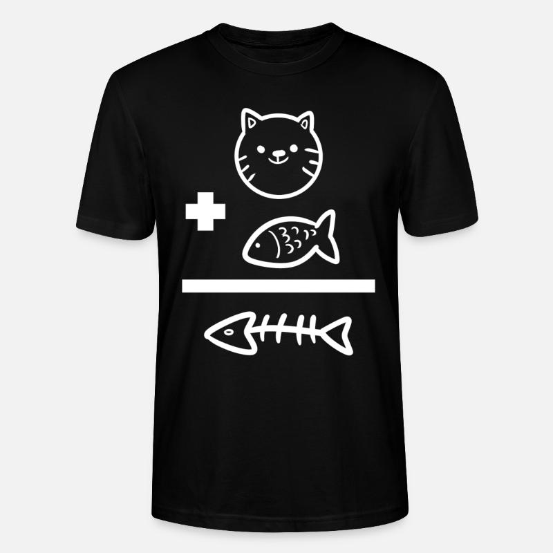 Katzenfischknochen Angler - Stanley/Stella Unisex Bio-T-Shirt CRAFTER - Schwarz