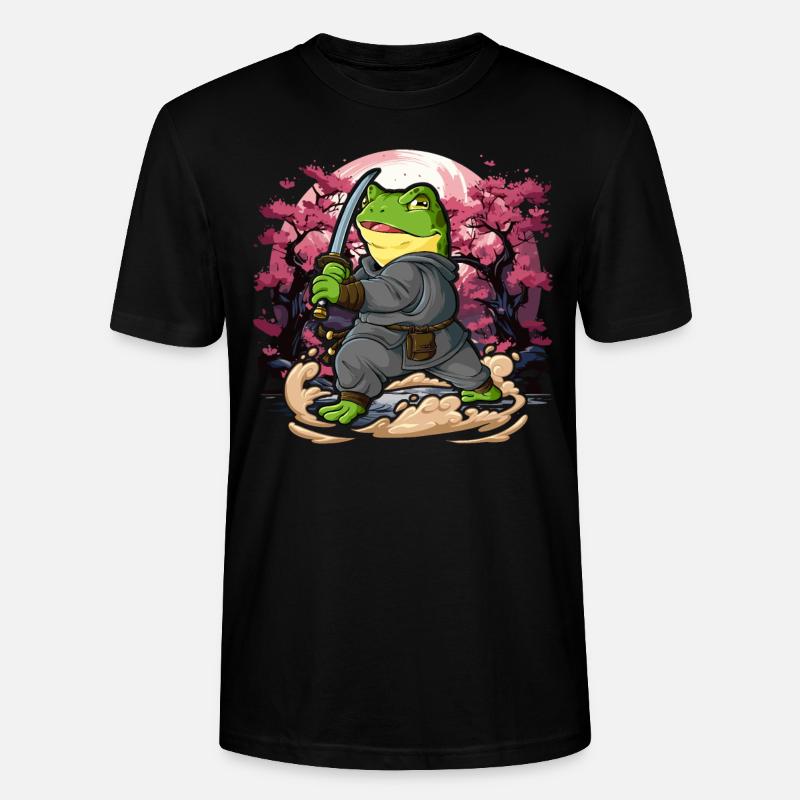 Grenouille samouraï - T-shirt bio CRAFTER Stanley Stella Unisexe - noir