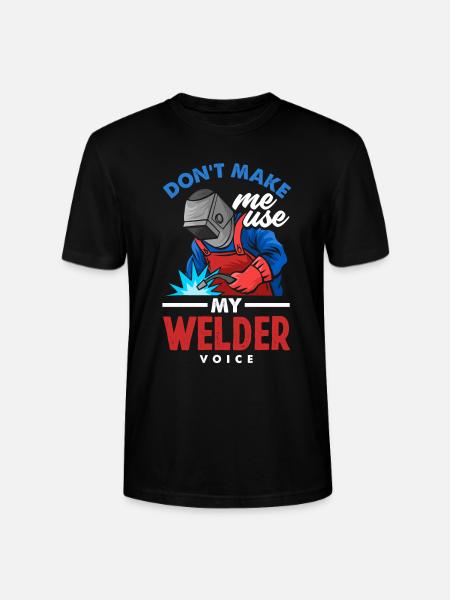Funny Welder Gift - Stanley/Stella CRAFTER Unisex Organic T-Shirt - black