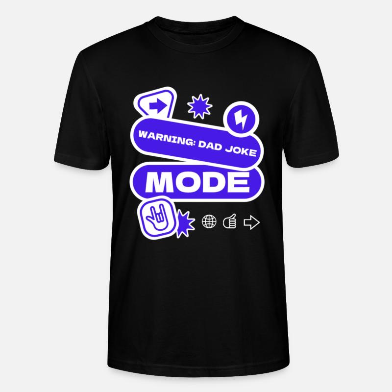 Warning: Dad Joke Mode - Stanley/Stella Unisex Bio-T-Shirt CRAFTER - Schwarz