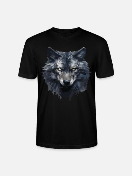 Cooles Wolfs Design - Stanley/Stella Unisex Bio-T-Shirt CRAFTER - Schwarz