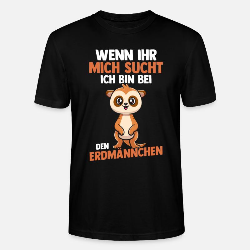 Erdmännchen - Stanley/Stella Unisex Bio-T-Shirt CRAFTER - Schwarz