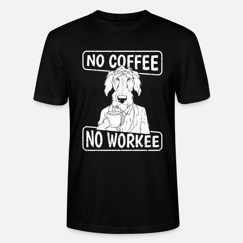Café Café Irish Wolfhound - T-shirt bio CRAFTER Stanley Stella Unisexe - noir