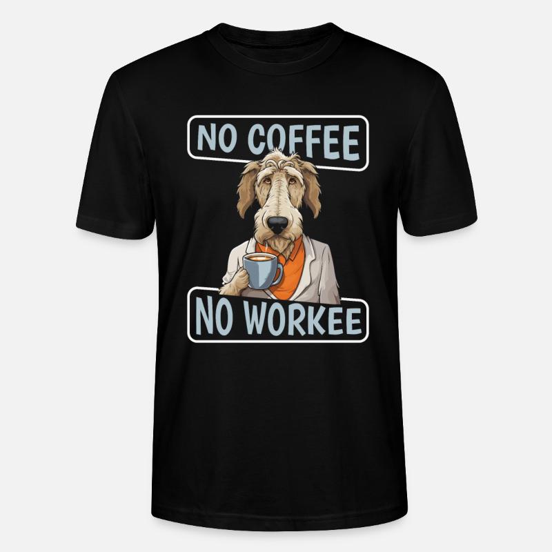 Café Café Irish Wolfhound - T-shirt bio CRAFTER Stanley Stella Unisexe - noir