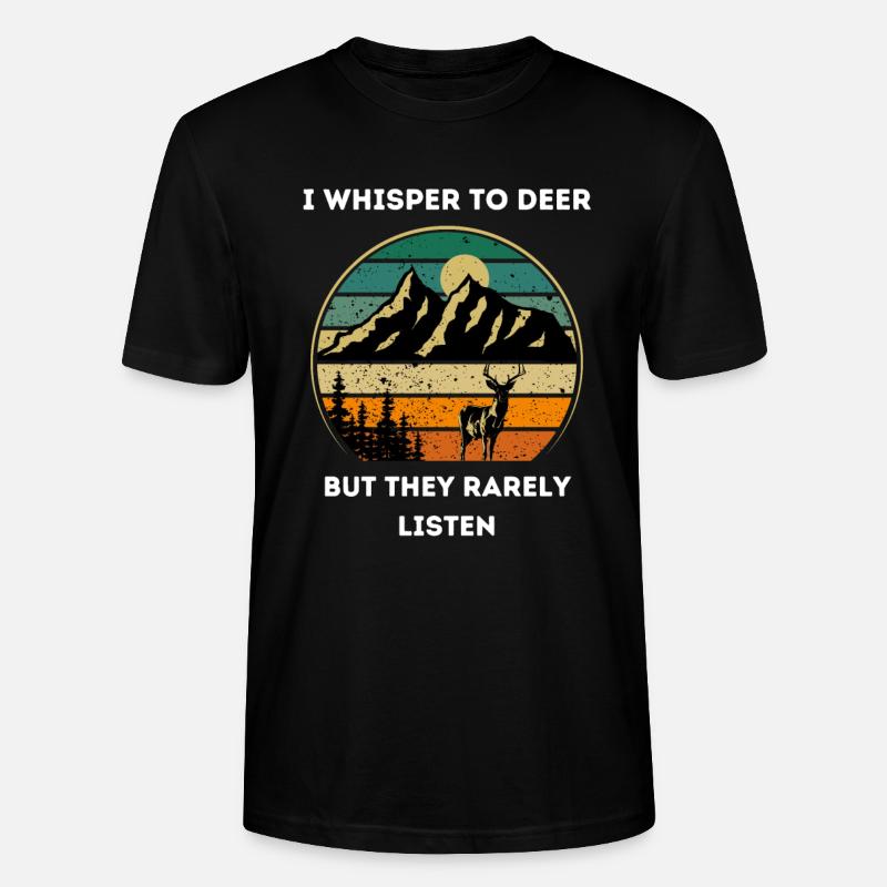Hirschjäger Einzigartige Jagd - Stanley/Stella Unisex Bio-T-Shirt CRAFTER - Schwarz