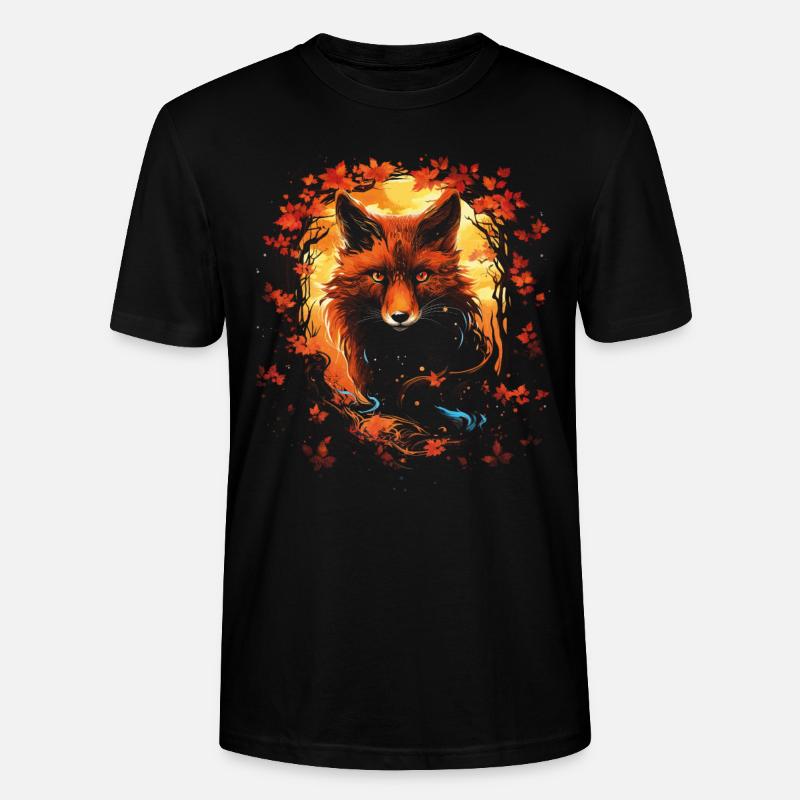 Fantay Fox Magic Fox - Stanley/Stella CRAFTER Unisex Organic T-Shirt - black