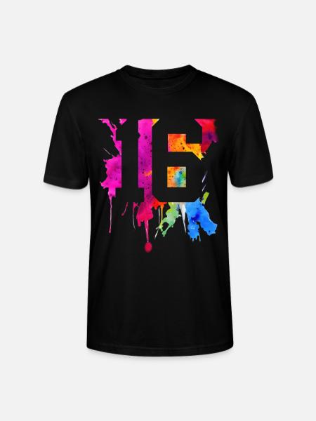 16 YEARS 16TH BIRTHDAY - Stanley/Stella CRAFTER Unisex Organic T-Shirt - black