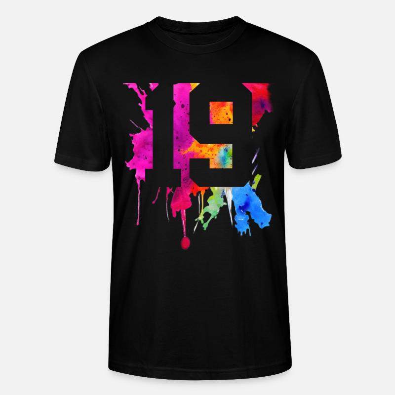 19 ANS 19E ANNIVERSAIRE - T-shirt bio CRAFTER Stanley Stella Unisexe - noir