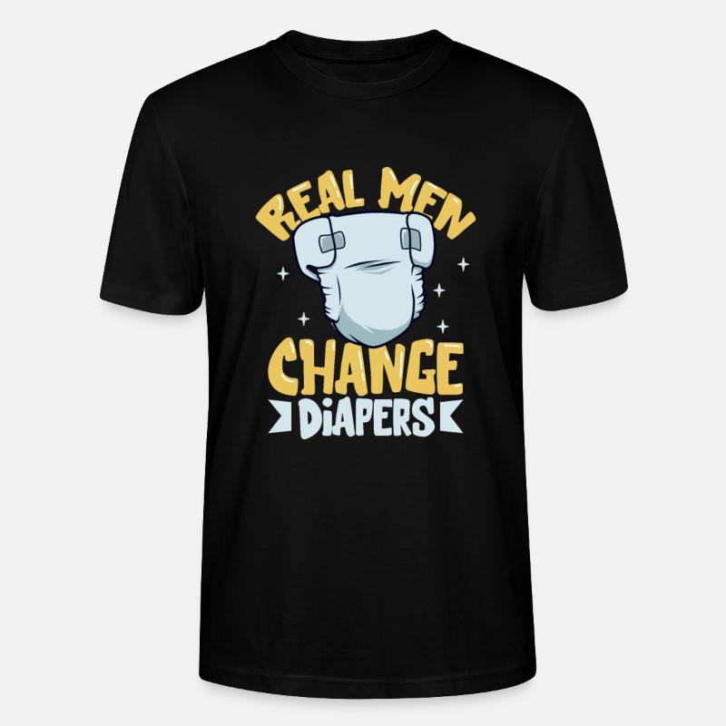 Echte Männen wechseln Windeln - Stanley/Stella Unisex Bio-T-Shirt CRAFTER - Schwarz