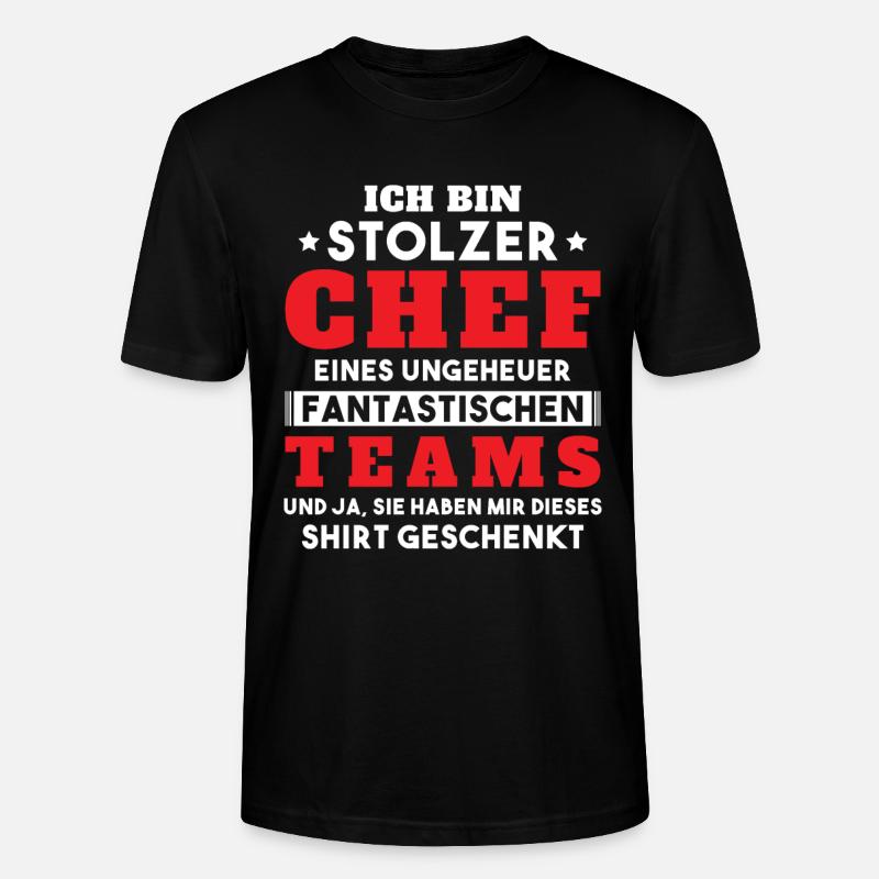 Ich bin Stolzer Chef Geschenkidee - Stanley/Stella Unisex Bio-T-Shirt CRAFTER - Schwarz