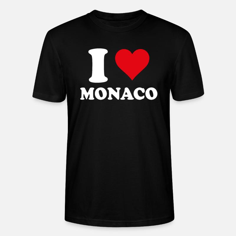 Ich liebe Monaco Geschenktourismus - Stanley/Stella Unisex Bio-T-Shirt CRAFTER - Schwarz