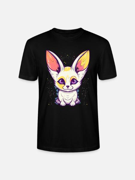 Cute Anime Style Fox Kawaii - Stanley/Stella CRAFTER Unisex Organic T-Shirt - black