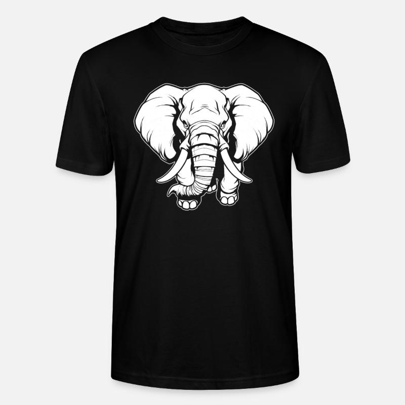 Elefant Wütend - Stanley/Stella Unisex Bio-T-Shirt CRAFTER - Schwarz