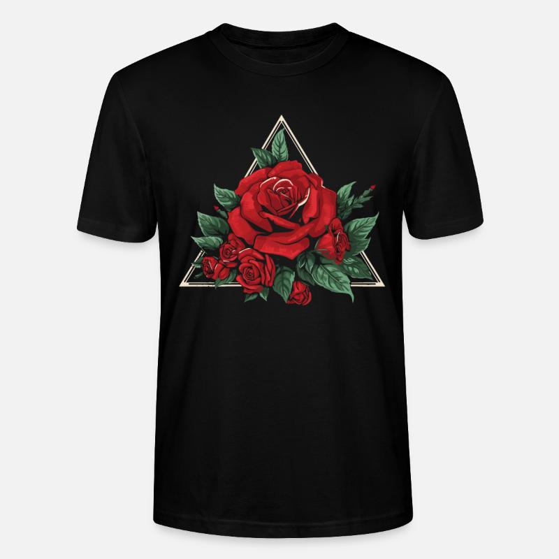 Rote Rose Goth - Stanley/Stella Unisex Bio-T-Shirt CRAFTER - Schwarz
