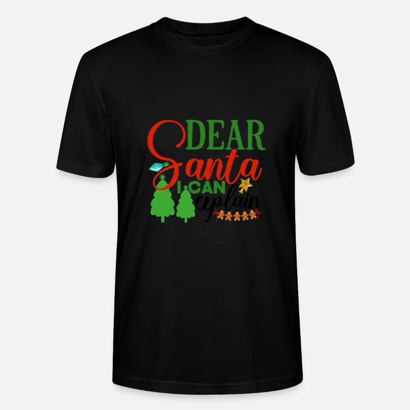 Dear Santa I can explain - Stanley/Stella Unisex Bio-T-Shirt CRAFTER - Schwarz
