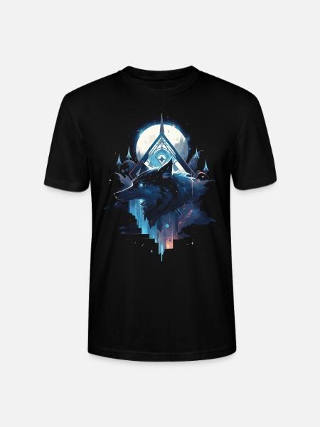 Majestic Wolf Wolves - Stanley/Stella CRAFTER Unisex Organic T-Shirt - black