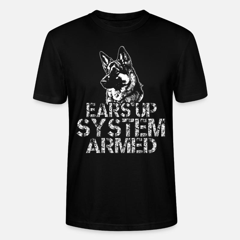 Ears Up System Armed - Stanley/Stella Unisex Bio-T-Shirt CRAFTER - Schwarz