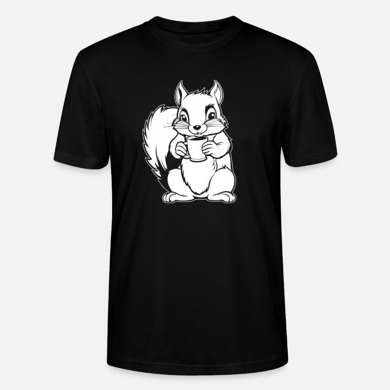 Café d’écureuil - T-shirt bio CRAFTER Stanley Stella Unisexe - noir