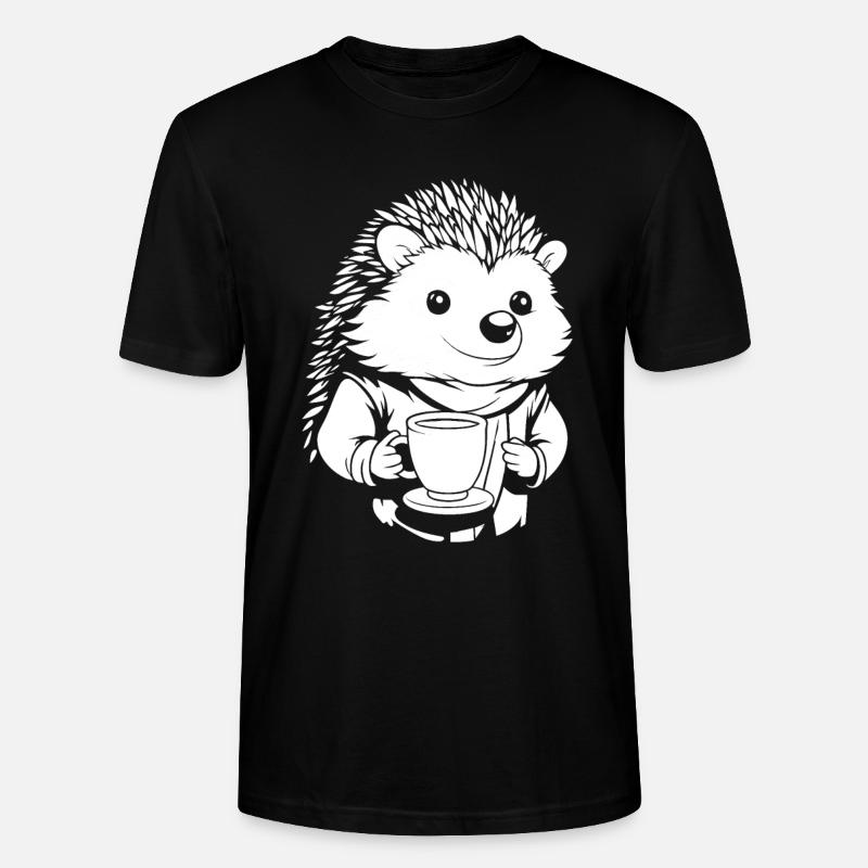 Igel Kaffee - Stanley/Stella Unisex Bio-T-Shirt CRAFTER - Schwarz