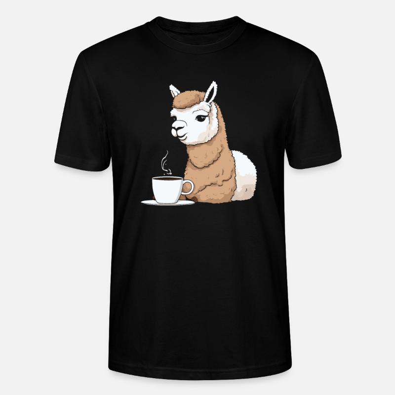 Alpaka Kaffee - Stanley/Stella Unisex Bio-T-Shirt CRAFTER - Schwarz