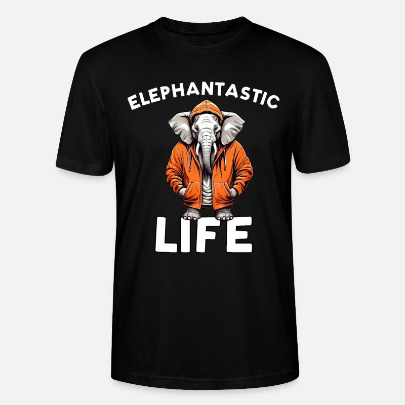 Elephantastic Life - Elephant Design - T-shirt bio CRAFTER Stanley Stella Unisexe - noir