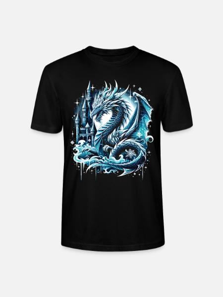 Frostiger Schattendrache Eisdrache - Stanley/Stella Unisex Bio-T-Shirt CRAFTER - Schwarz