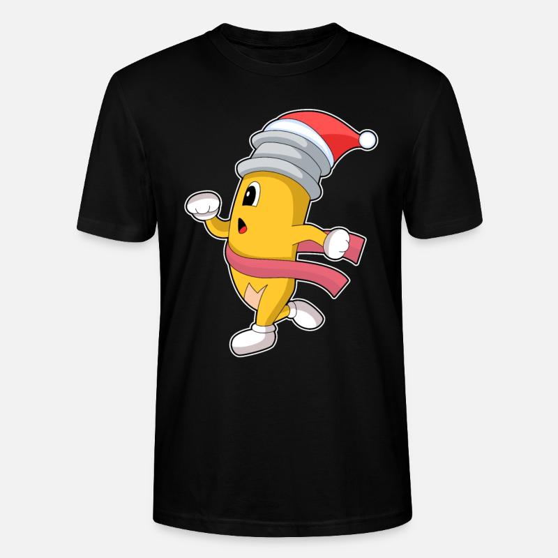 Crayon de Noël Jogger - T-shirt bio CRAFTER Stanley Stella Unisexe - noir
