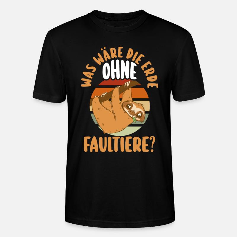 Faultier - Stanley/Stella Unisex Bio-T-Shirt CRAFTER - Schwarz