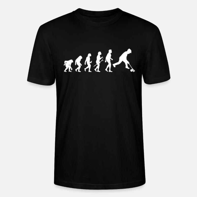 Broomball Player Broomball Evolution - Stanley/Stella CRAFTER Unisex Organic T-Shirt - black