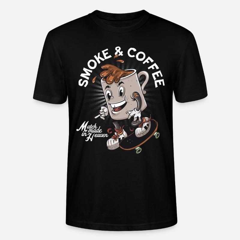Cigarettes et café - T-shirt bio CRAFTER Stanley Stella Unisexe - noir