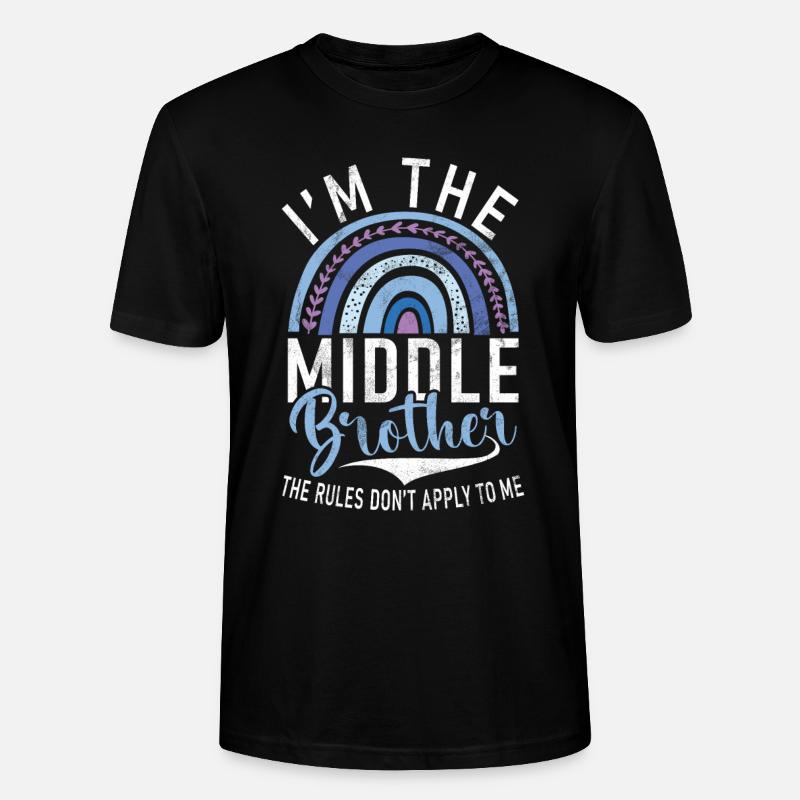 Cadeaux du frère du milieu - T-shirt bio CRAFTER Stanley Stella Unisexe - noir