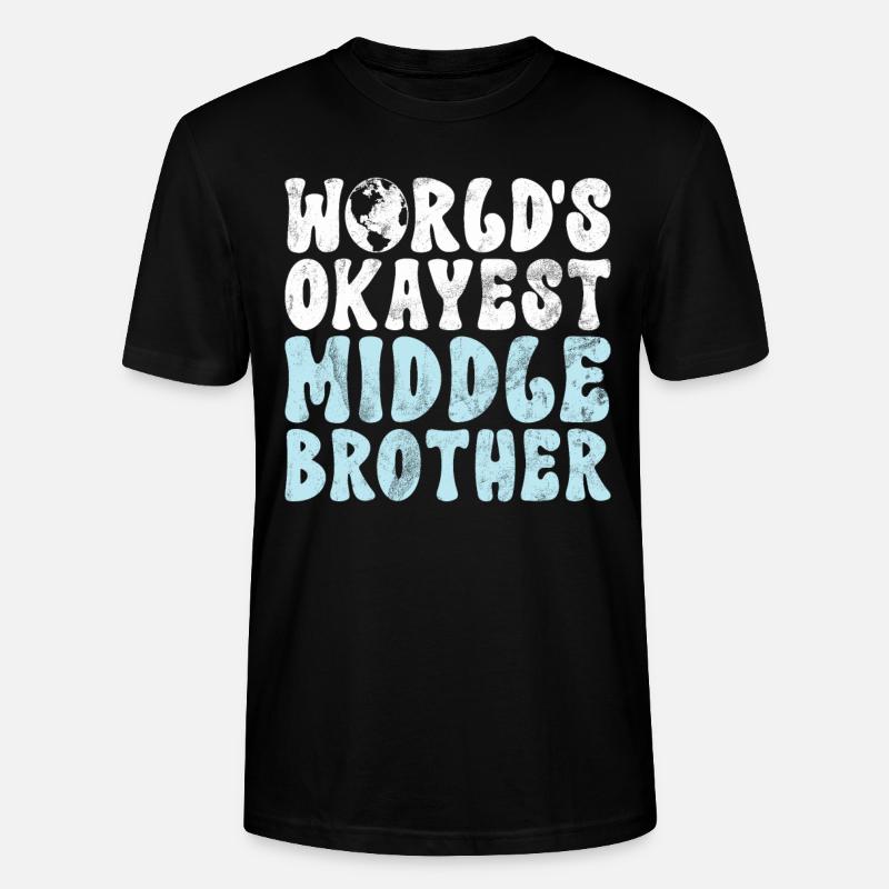 Cadeaux du frère du milieu - T-shirt bio CRAFTER Stanley Stella Unisexe - noir