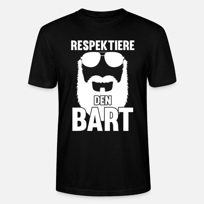Bärtig Bartträger Schnurrbart Bart - Stanley/Stella Unisex Bio-T-Shirt CRAFTER - Schwarz