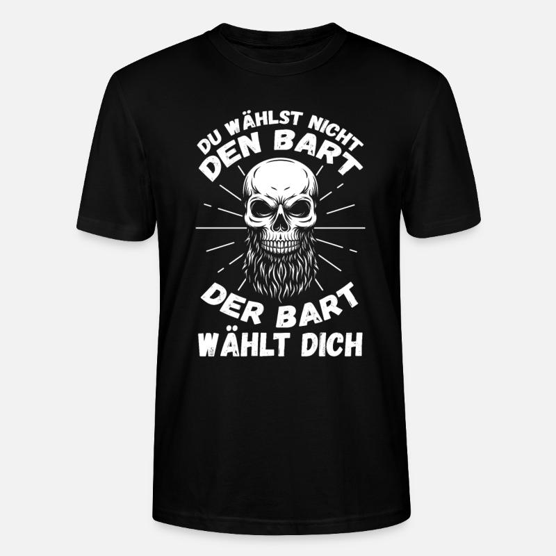 Bärtig Bartträger Schnurrbart Bart - Stanley/Stella Unisex Bio-T-Shirt CRAFTER - Schwarz