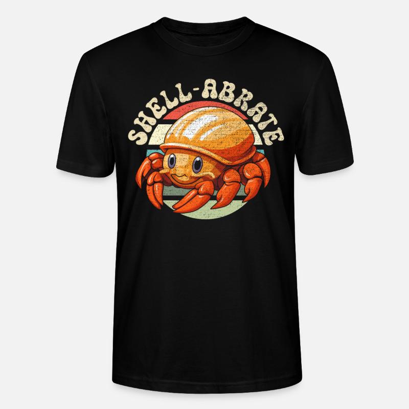 Mignon bernard-l’ermite crabes crustacés - T-shirt bio CRAFTER Stanley Stella Unisexe - noir