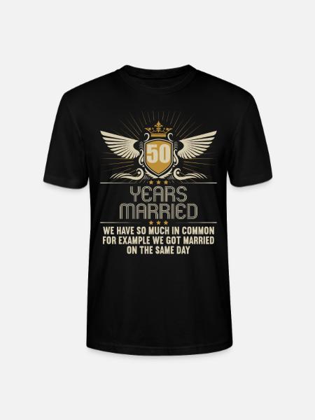 We have a lot in common 50th wedding anniversary - Stanley/Stella CRAFTER Unisex Organic T-Shirt - black