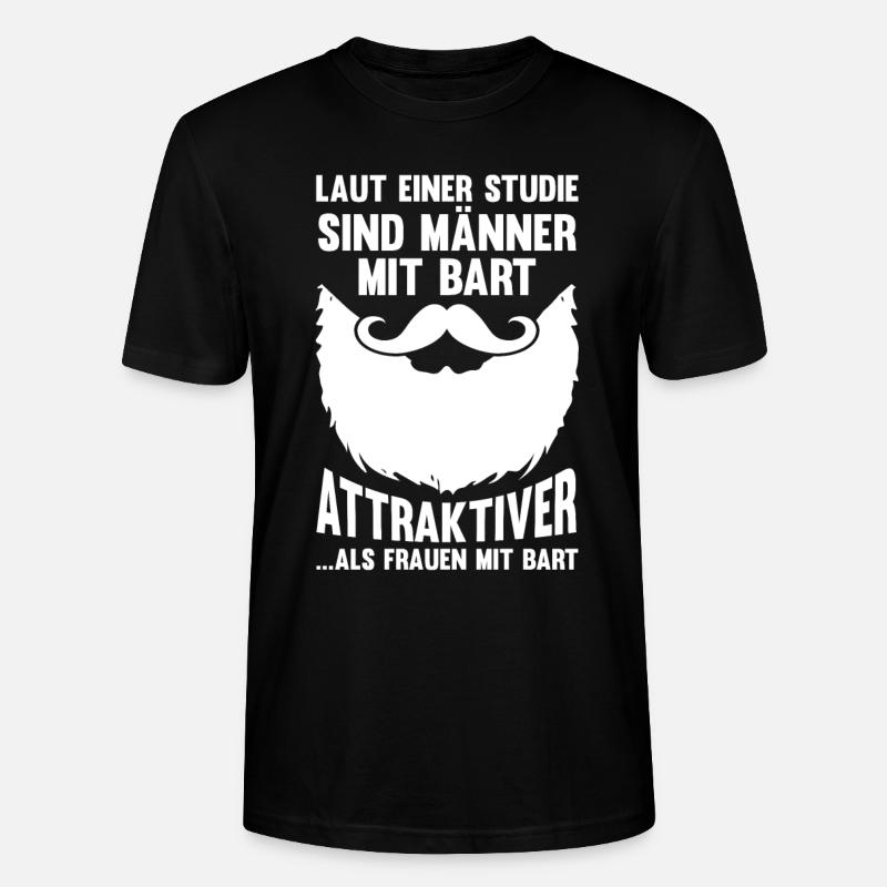Bärtig Bartträger Schnurrbart Bart - Stanley/Stella Unisex Bio-T-Shirt CRAFTER - Schwarz