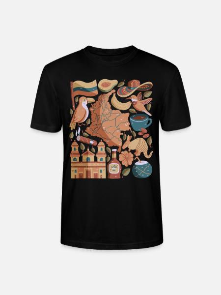 Colombia - Stanley/Stella CRAFTER Unisex Organic T-Shirt - black