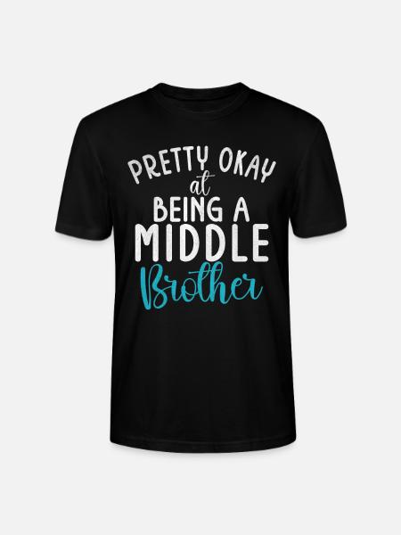 Middle Brother Gifts - Stanley/Stella CRAFTER Unisex Organic T-Shirt - black