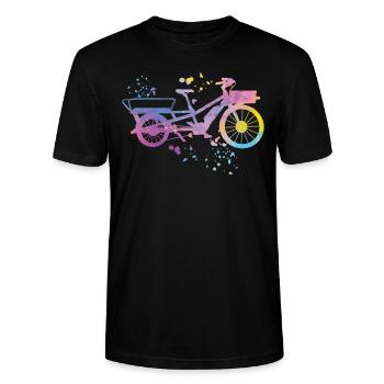 Heavy Duty Bike Cargo Bike Cargo Bike Cargo Bike - Stanley/Stella CRAFTER Unisex Organic T-Shirt - black - Front - Alina (178cm) & Michal (187cm)