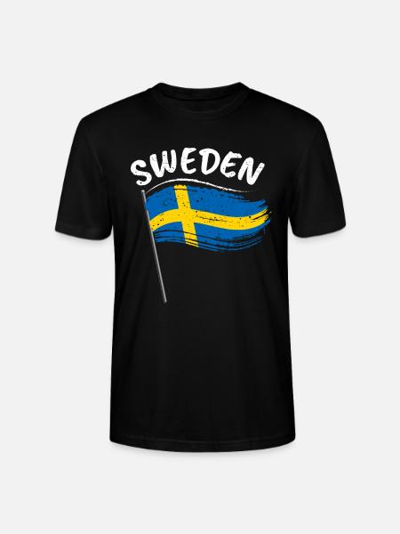 Suède Drapeau Suède Stockholm - T-shirt bio CRAFTER Stanley Stella Unisexe - noir