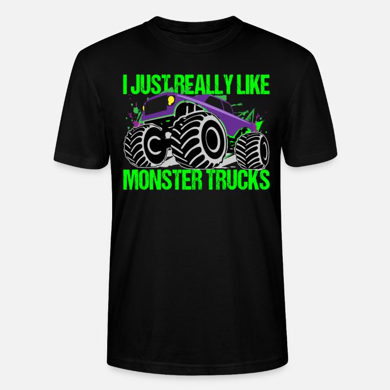 Monstertruck Farbexplosion Dynamik - Stanley/Stella Unisex Bio-T-Shirt CRAFTER - Schwarz