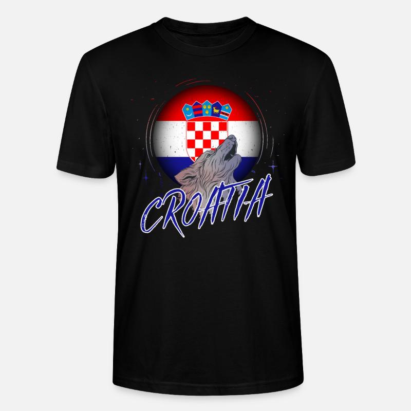 Kroatien - Stanley/Stella Unisex Bio-T-Shirt CRAFTER - Schwarz