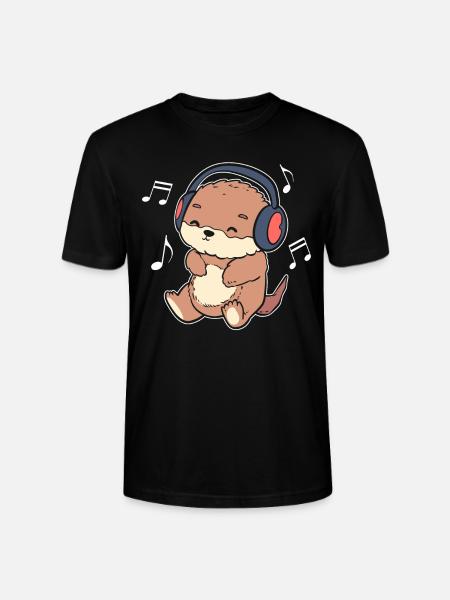 Musikliebhaber Otter Komponist - Stanley/Stella Unisex Bio-T-Shirt CRAFTER - Schwarz