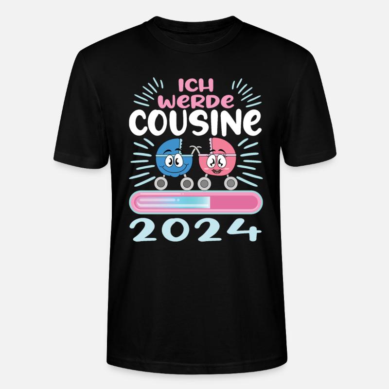 Cousine werden Cousine 2024 - Stanley/Stella Unisex Bio-T-Shirt CRAFTER - Schwarz