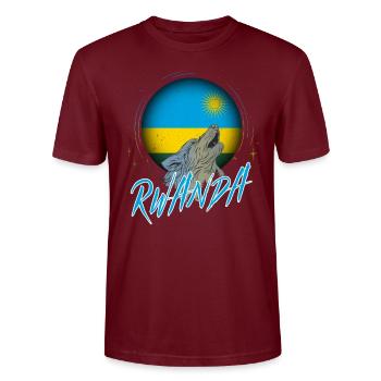 Ruanda - Stanley/Stella Unisex Bio-T-Shirt CRAFTER - Burgunderrot - Vorne - Alina (178cm) & Michal (187cm)