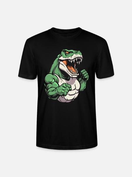 Fitness T Rex - Stanley/Stella Unisex Bio-T-Shirt CRAFTER - Schwarz