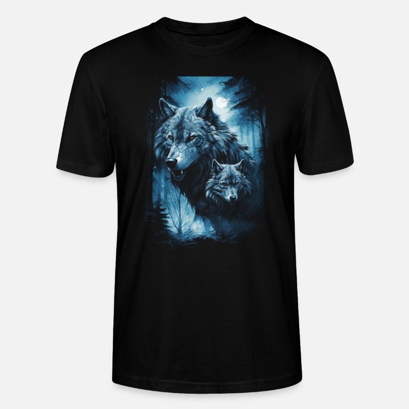 Dunkle Kunst Wolf Wald Mythisch - Stanley/Stella Unisex Bio-T-Shirt CRAFTER - Schwarz