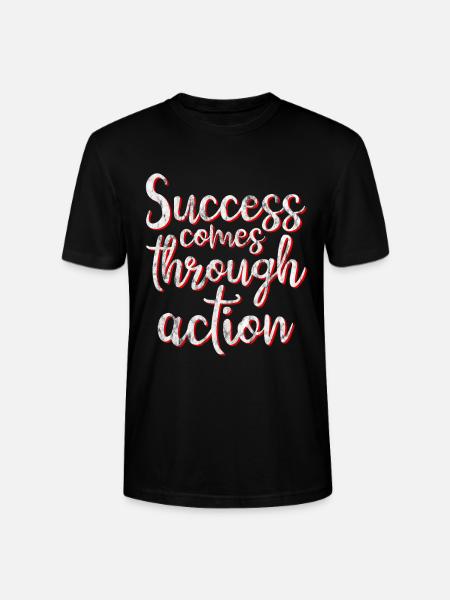 Success Comes Through Action 3 - Stanley/Stella CRAFTER Unisex Organic T-Shirt - black